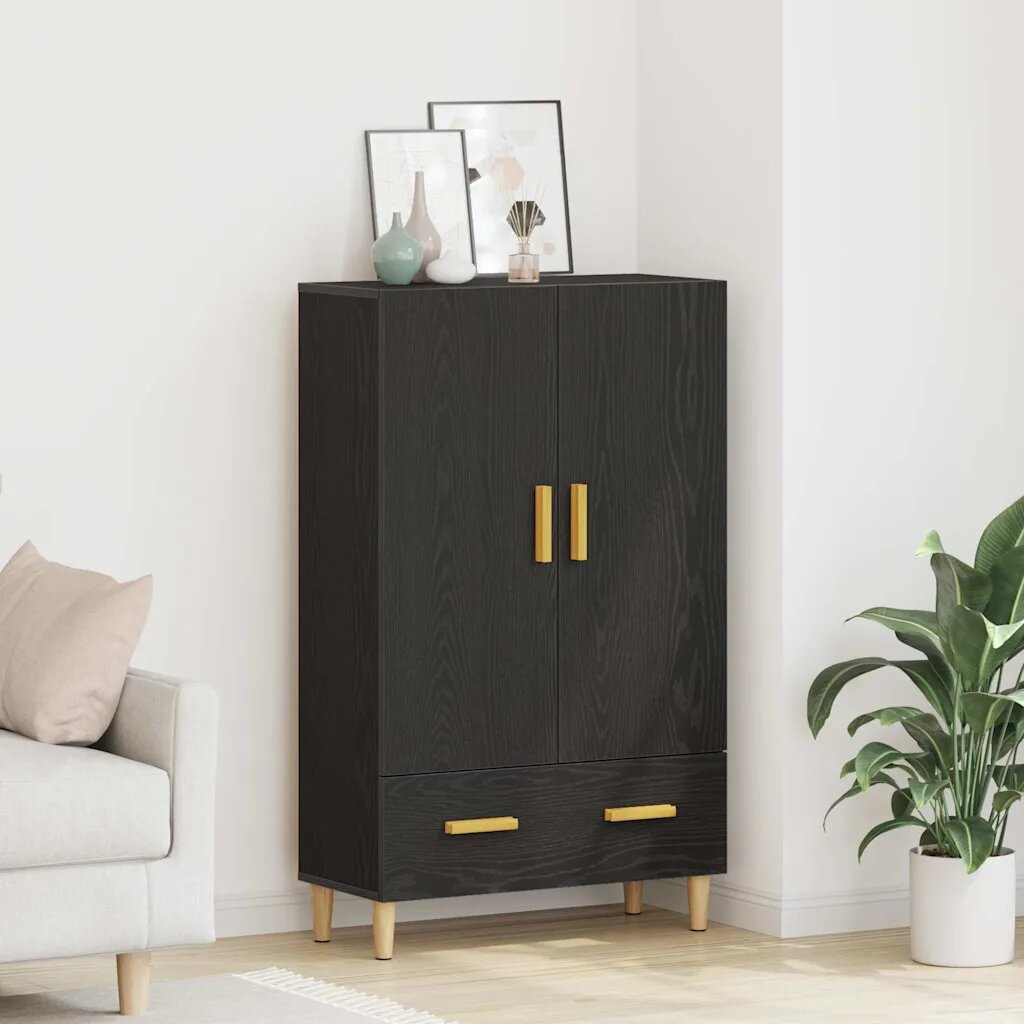 vidaXL Висок шкаф Черния дъб 70 x 31 x 115 см Инженерна дървесина