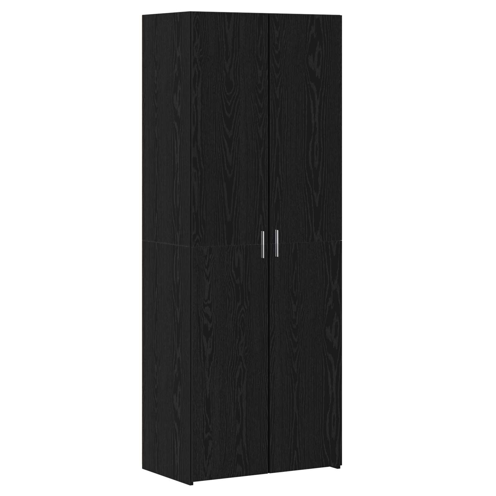 vidaXL Висок шкаф Черния дъб 70 x 425 x 185 см
