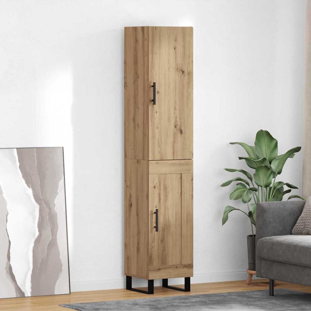 vidaXL Висок шкаф Дъб 345 x 34 x 180 см Инженерна дървесина
