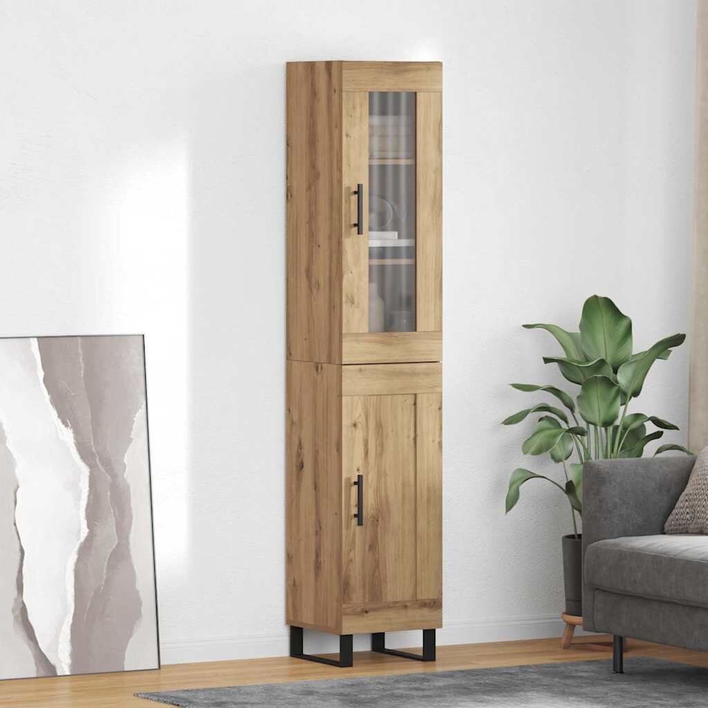 vidaXL Висок шкаф Дъб 345 x 34 x 180 см Инженерна дървесина