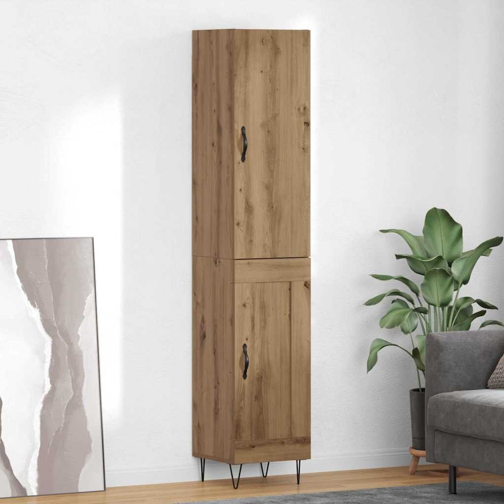 vidaXL Висок шкаф Дъб 345 x 34 x 90 см Инженерна дървесина