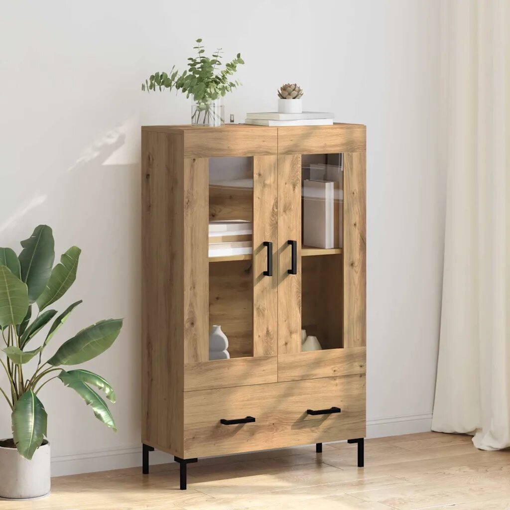 vidaXL Висок шкаф Дъб 695 x 31 x 115 см Инженерна дървесина