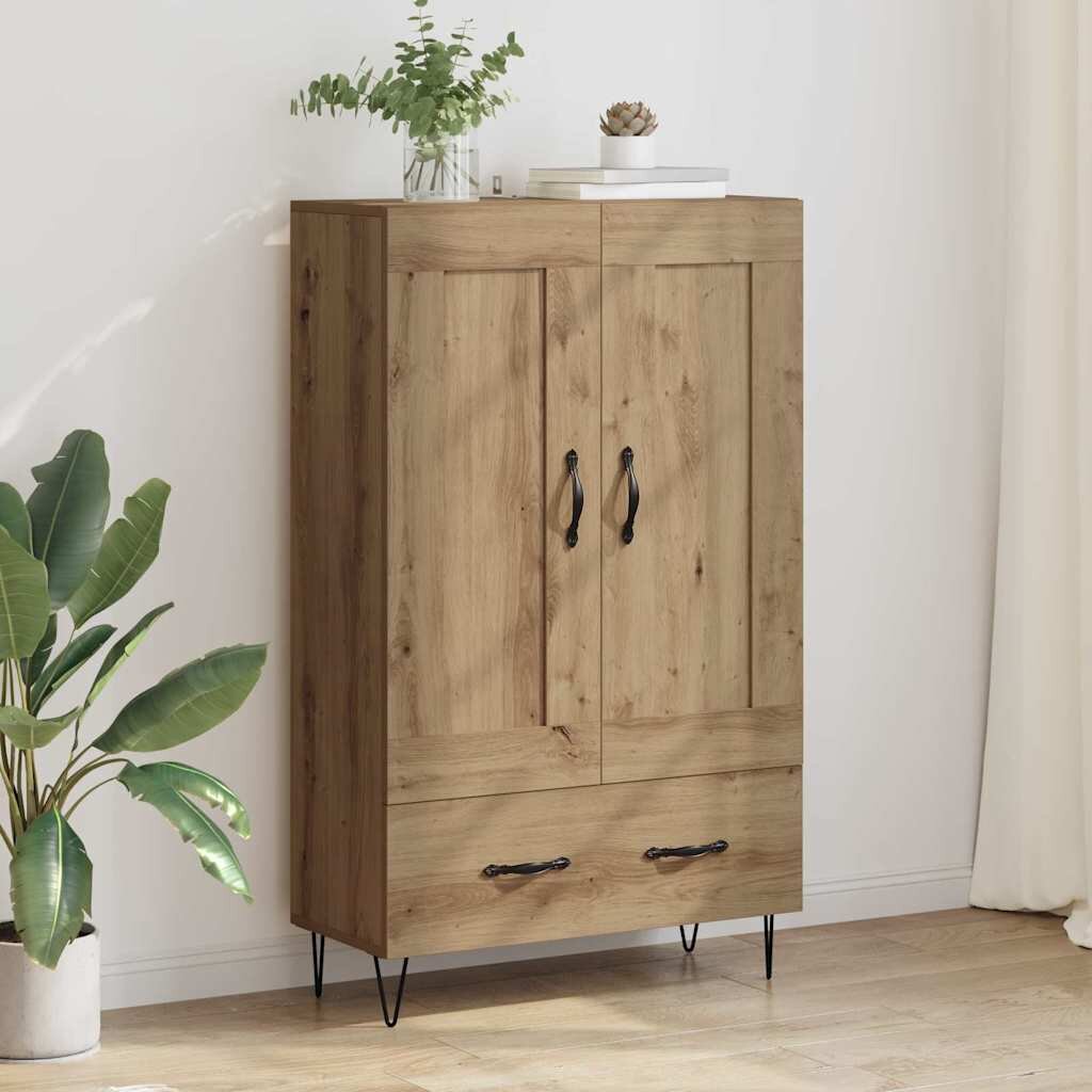 vidaXL Висок шкаф Дъб 695 x 31 x 115 см Инженерна дървесина