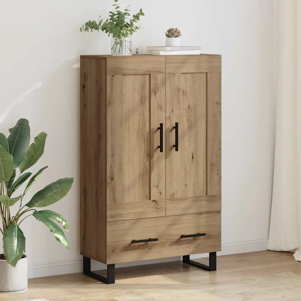 vidaXL Висок шкаф Дъб 695 x 31 x 115 см Инженерна дървесина