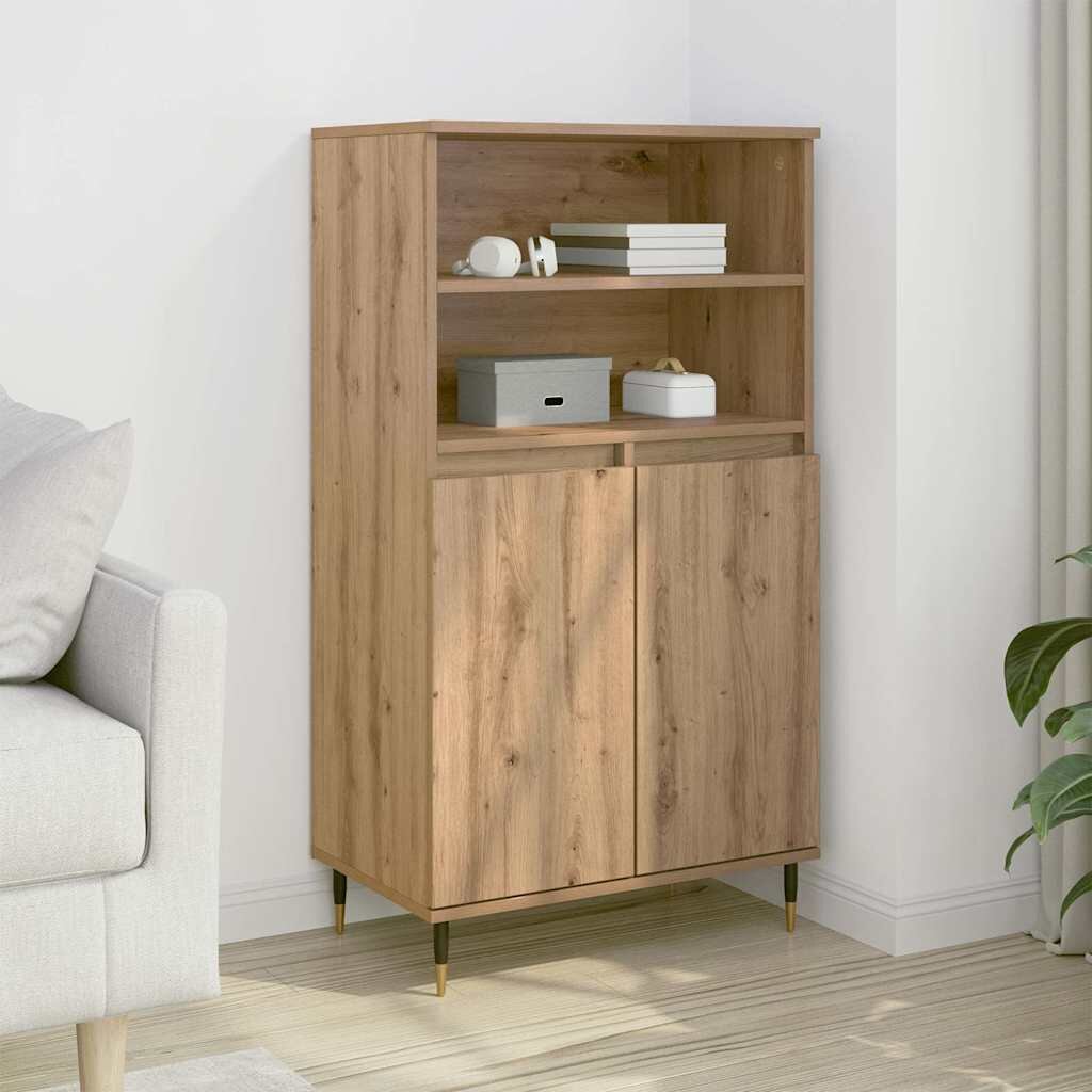 vidaXL Висок шкаф дъб артизан 60x36x110 см инженерно дърво