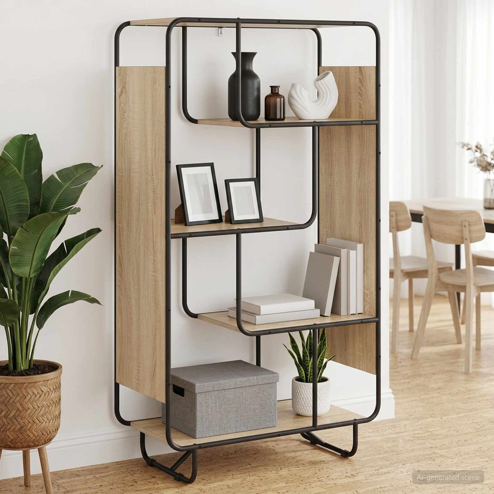 vidaXL Висок шкаф Дъб сонома 80 x 37.5 x 144 cm Инженерна дървесина