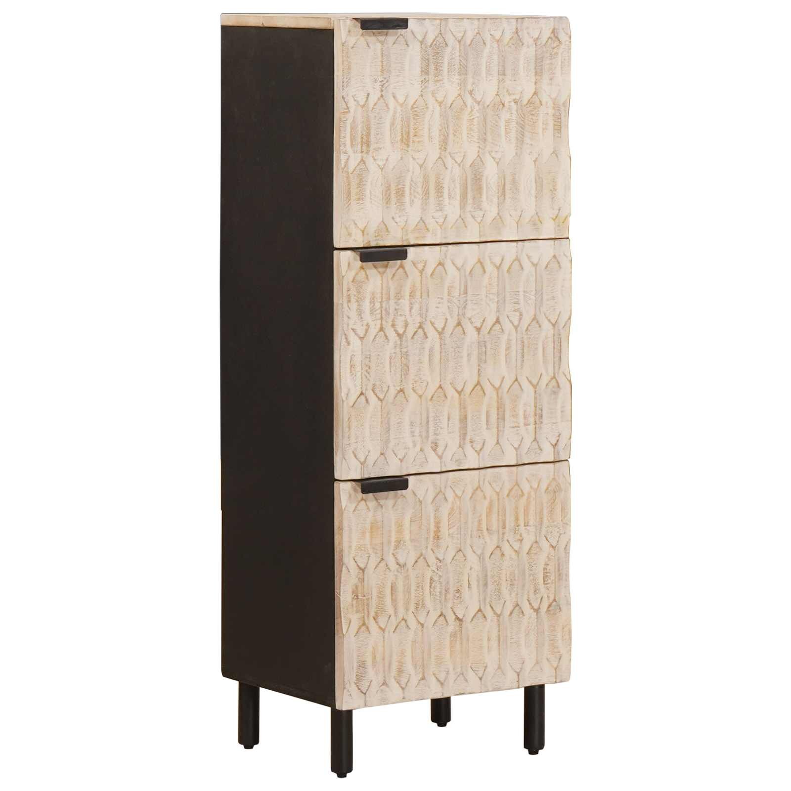vidaXL Висок шкаф Финал на бяло измиване 40 x 33 x 110 см