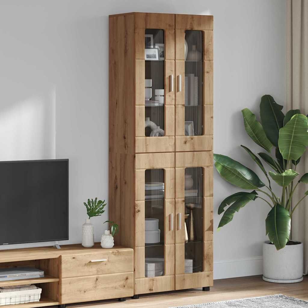 vidaXL Висок шкаф FLORIN 60 x 35 x 182 см Дъб Инженерна дървесина