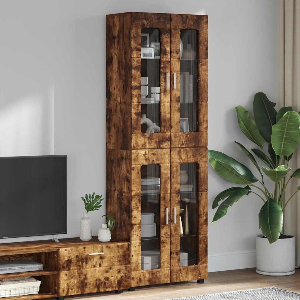 vidaXL Висок шкаф FLORIN 60 x 35 x 182 см Димян дъб