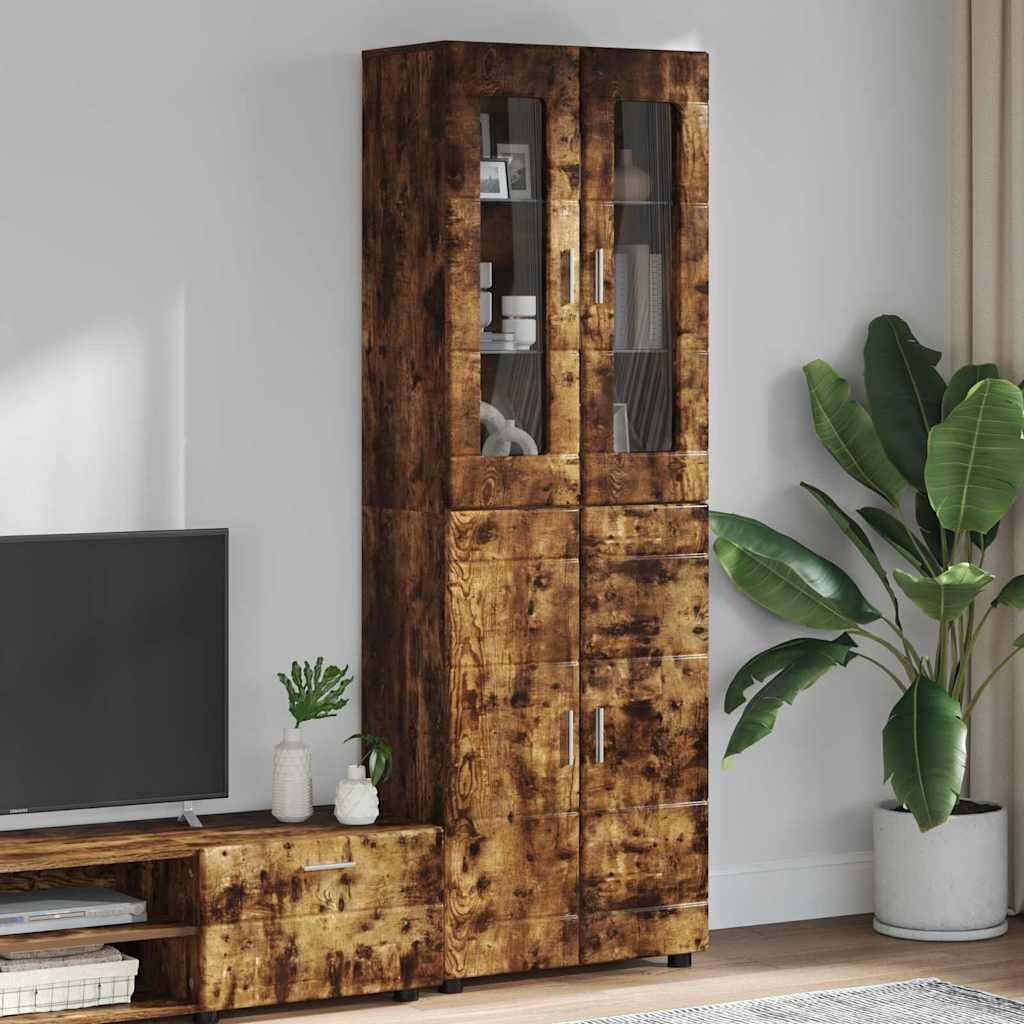 vidaXL Висок шкаф FLORIN 60 x 35 x 182 см Димян дъб