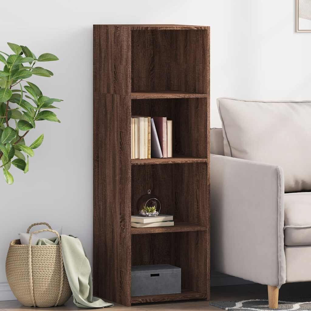 vidaXL Висок шкаф кафяв дъб 40x41x124 см инженерно дърво