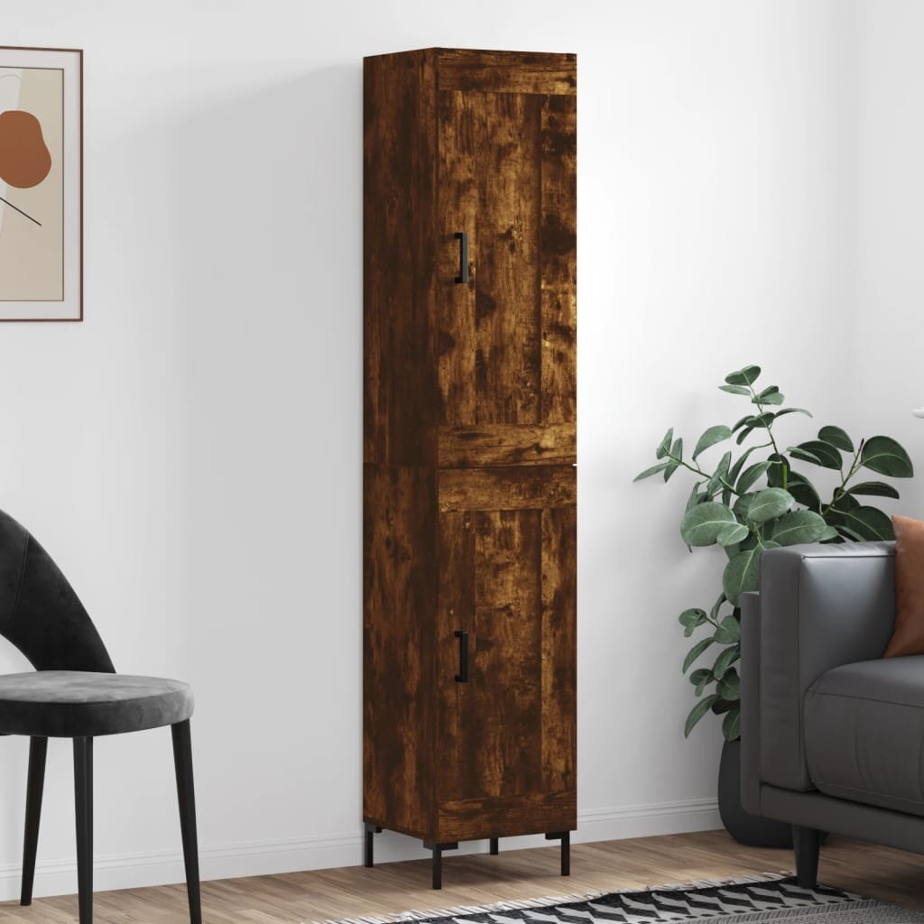 vidaXL Висок шкаф опушен дъб 345x34x180 см инженерно дърво