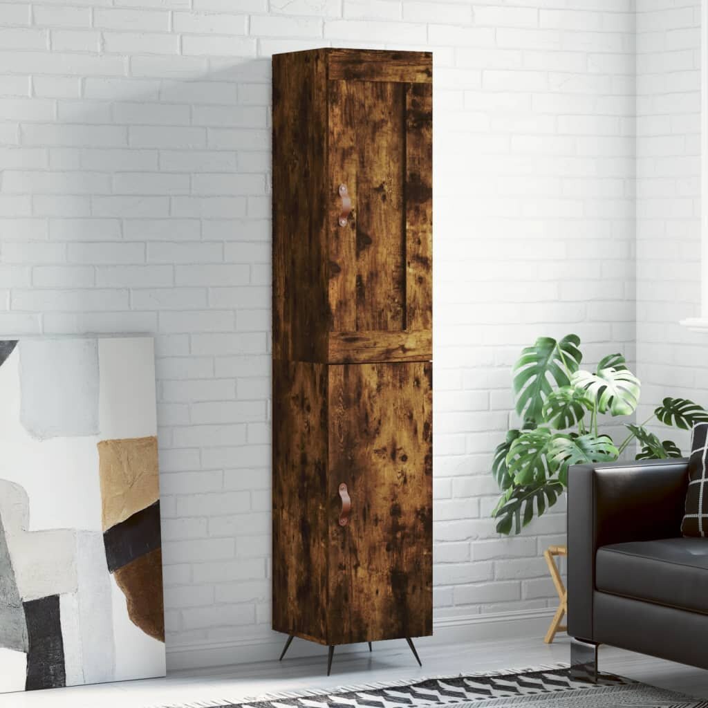 vidaXL Висок шкаф опушен дъб 345x34x180 см инженерно дърво