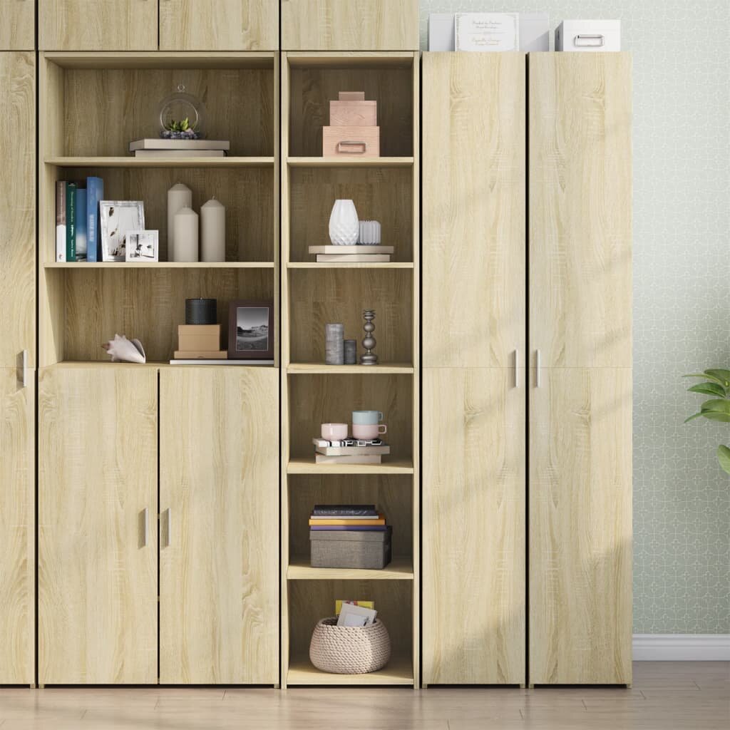 vidaXL Висок шкаф опушен дъб 40x41x185 см инженерно дърво