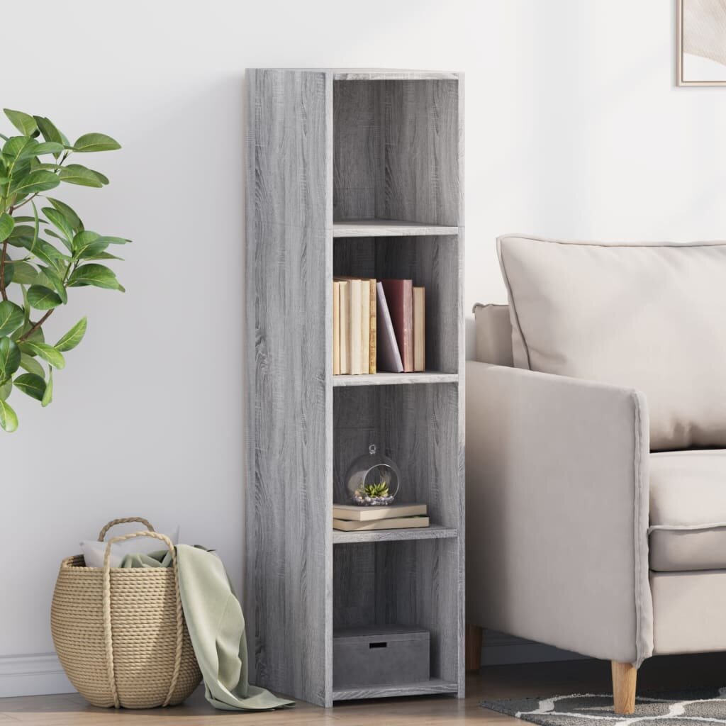 vidaXL Висок шкаф сив сонома 30x41x124 см инженерно дърво
