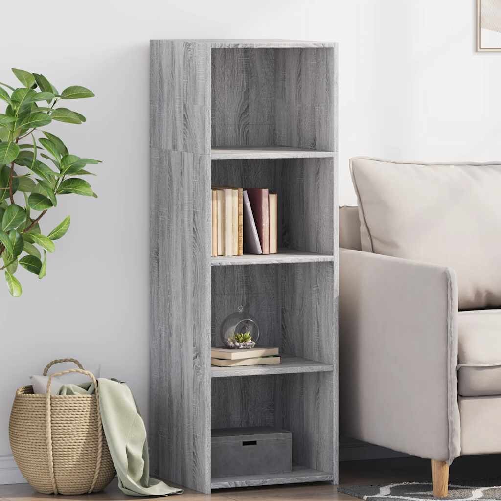 vidaXL Висок шкаф сив сонома 40x41x124 см инженерно дърво
