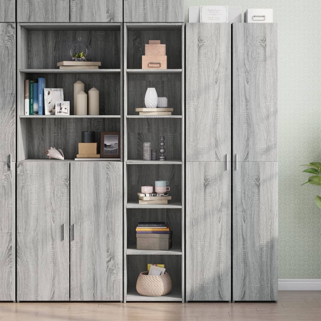 vidaXL Висок шкаф сив сонома 40x41x185 см инженерно дърво