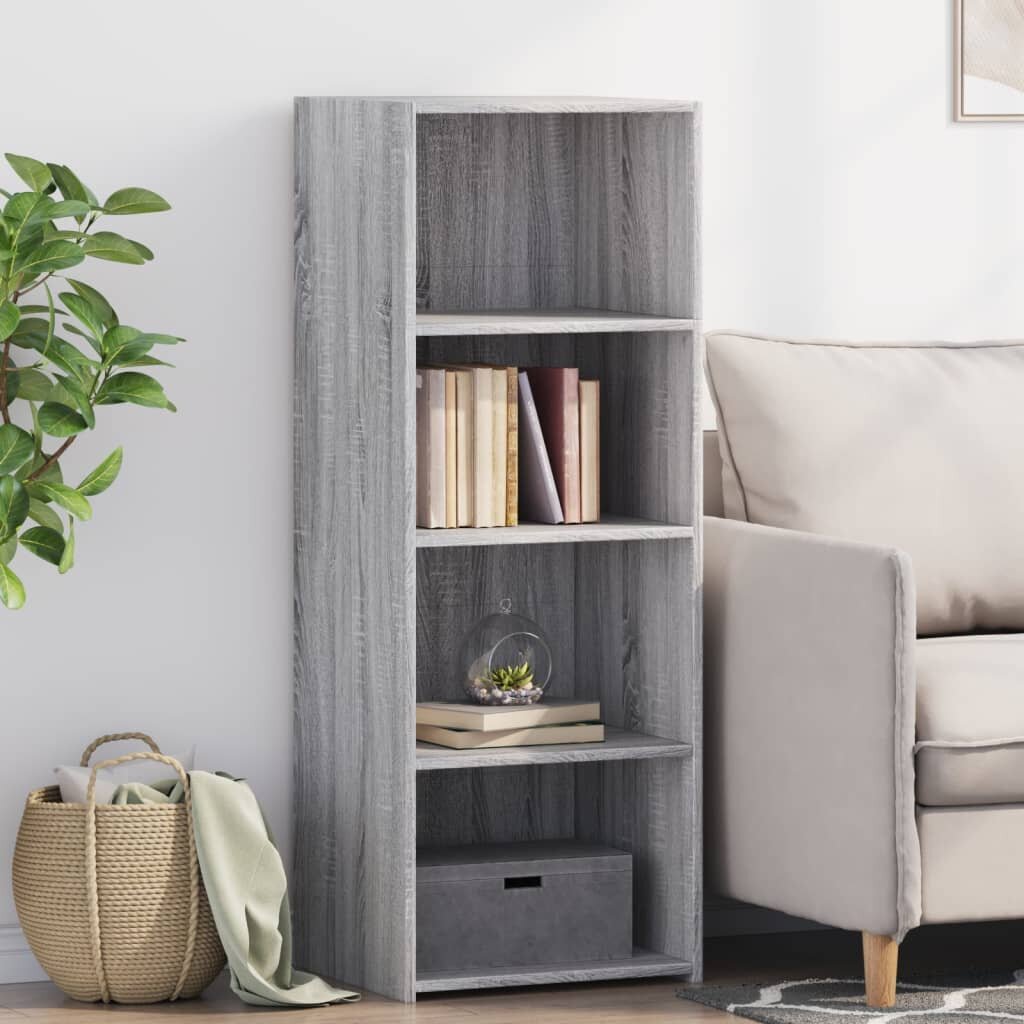 vidaXL Висок шкаф сив сонома 45x41x124 см инженерно дърво