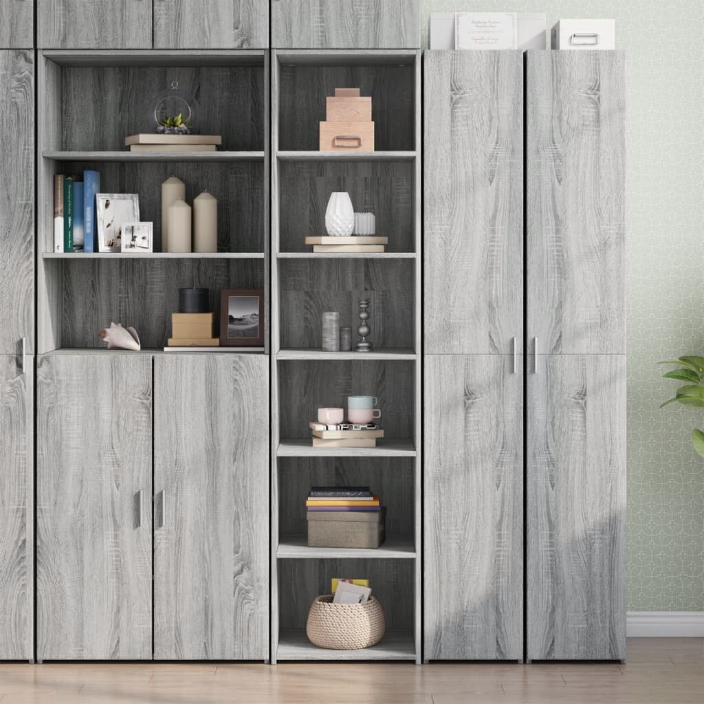 vidaXL Висок шкаф сив сонома 45x41x185 см инженерно дърво