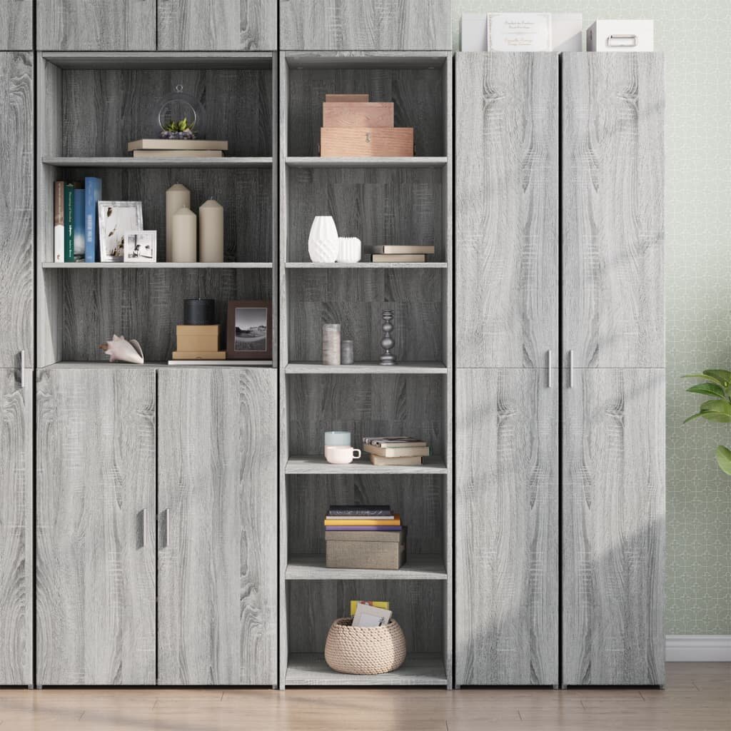 vidaXL Висок шкаф сив сонома 50x41x185 см инженерно дърво