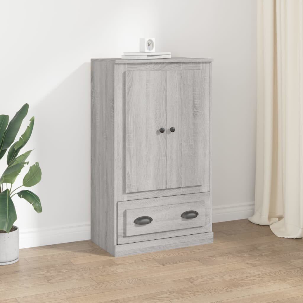 vidaXL Висок шкаф Сив сонома 60x355x1035 см инженерно дърво