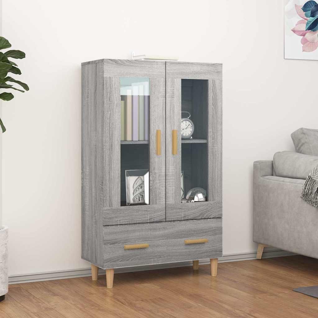 vidaXL Висок шкаф сив сонома 70x31x115 см инженерно дърво