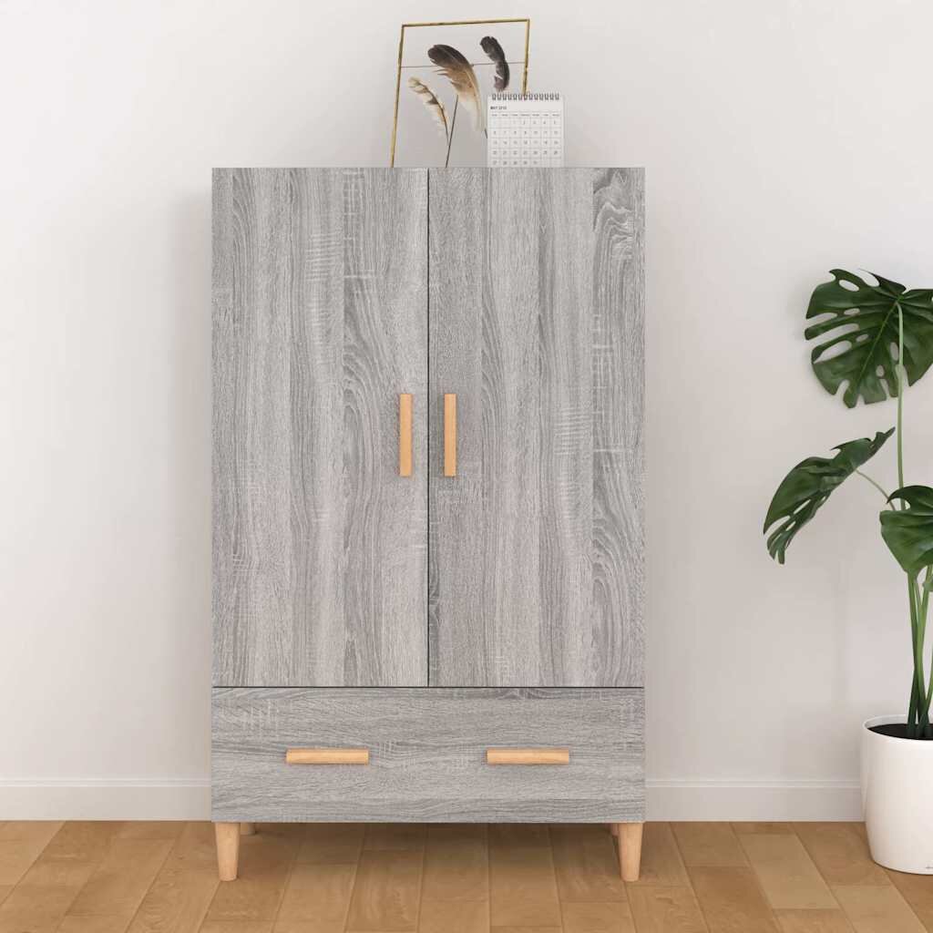 vidaXL Висок шкаф сив сонома 70x31x115 см инженерно дърво
