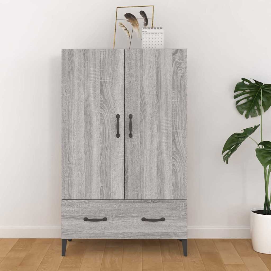 vidaXL Висок шкаф сив сонома 70x31x115 см инженерно дърво