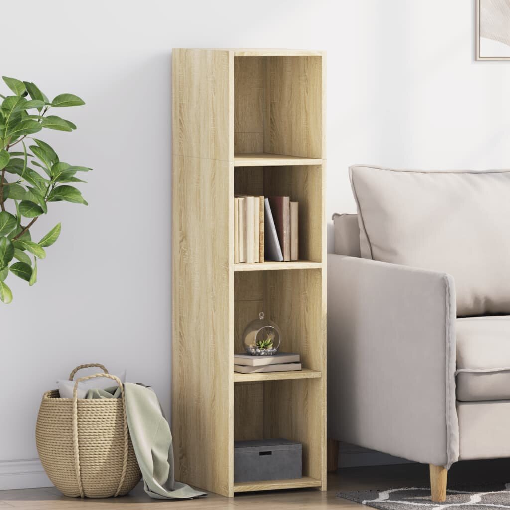 vidaXL Висок шкаф сонома дъб 30x41x124 см инженерно дърво