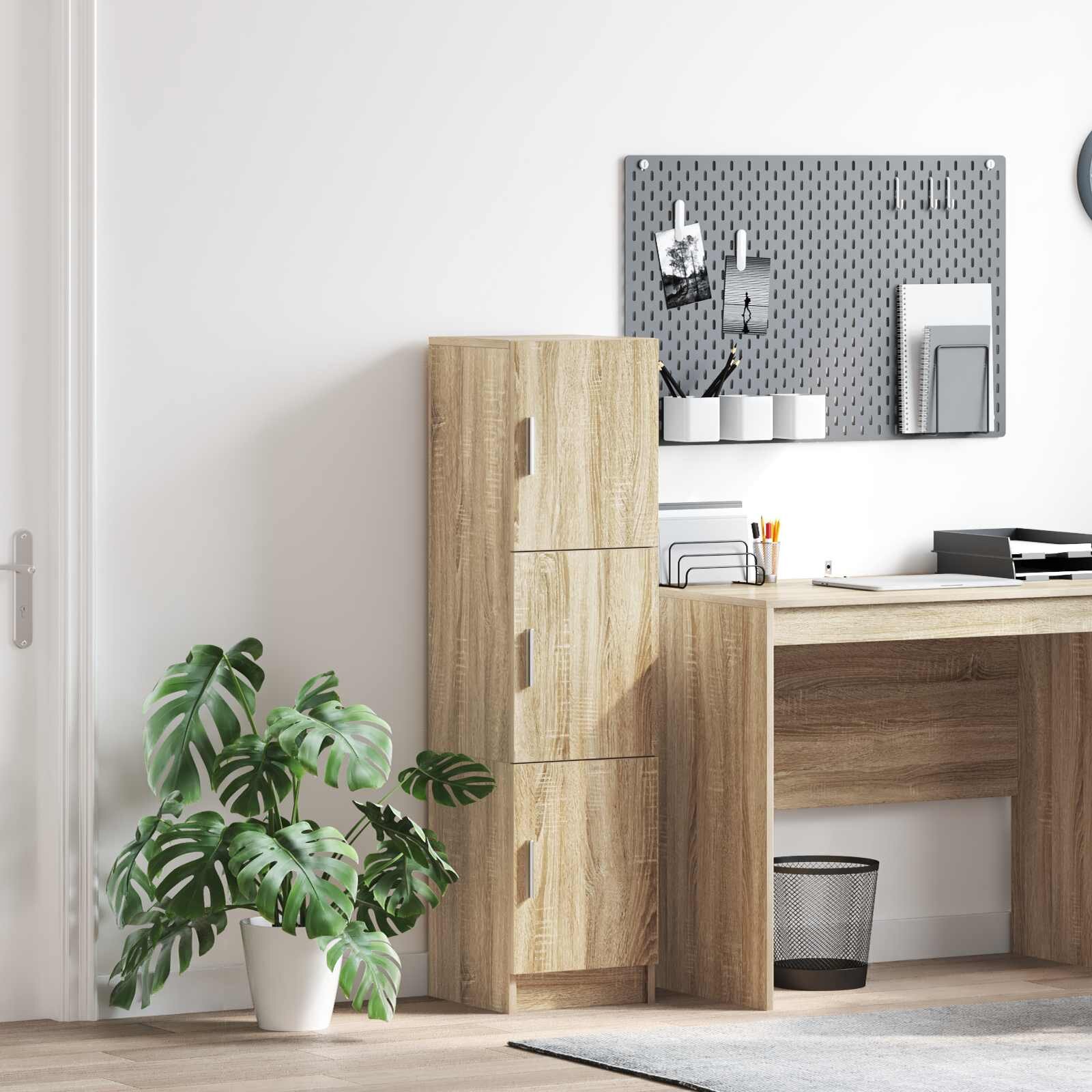vidaXL Висок шкаф Сонома дъб 31.5 x 32 x 122.5 см