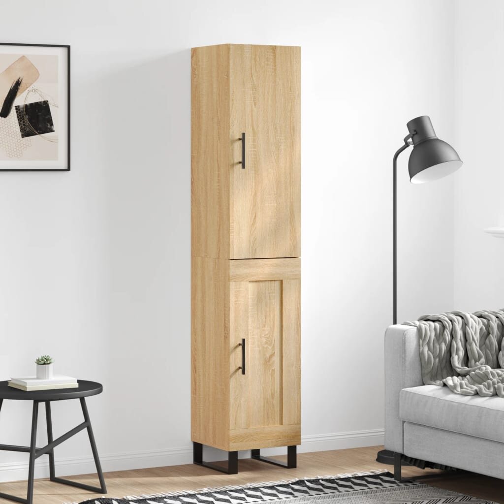 vidaXL Висок шкаф сонома дъб 345x34x180 см инженерно дърво
