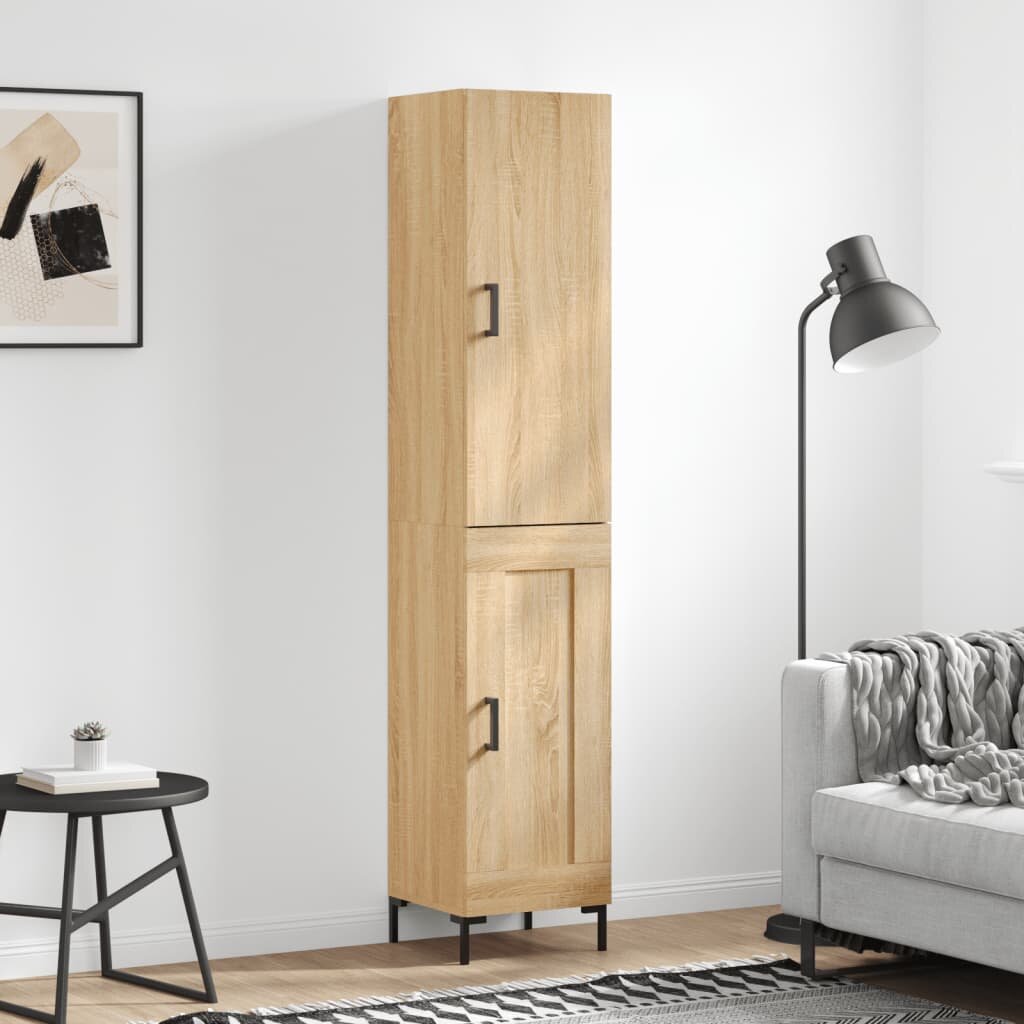 vidaXL Висок шкаф сонома дъб 345x34x180 см инженерно дърво