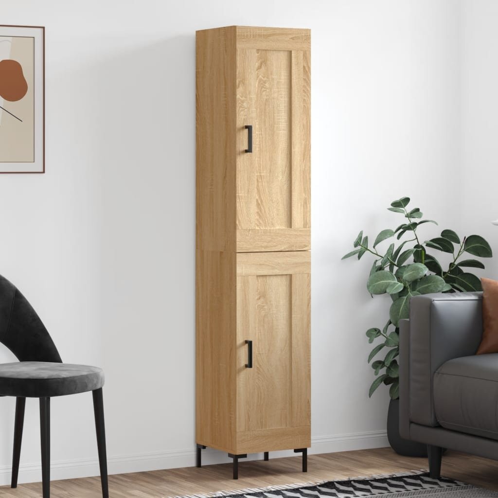 vidaXL Висок шкаф сонома дъб 345x34x180 см инженерно дърво
