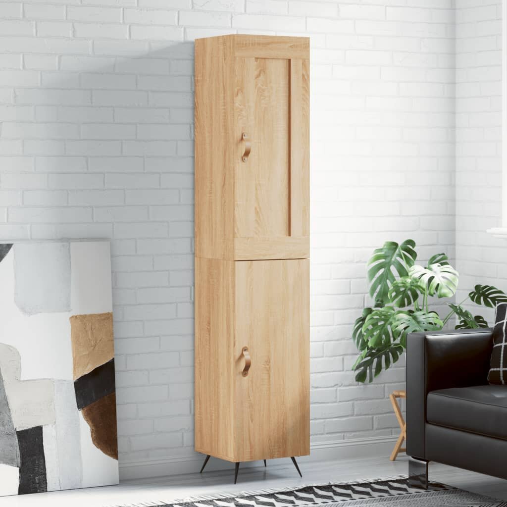 vidaXL Висок шкаф сонома дъб 345x34x180 см инженерно дърво