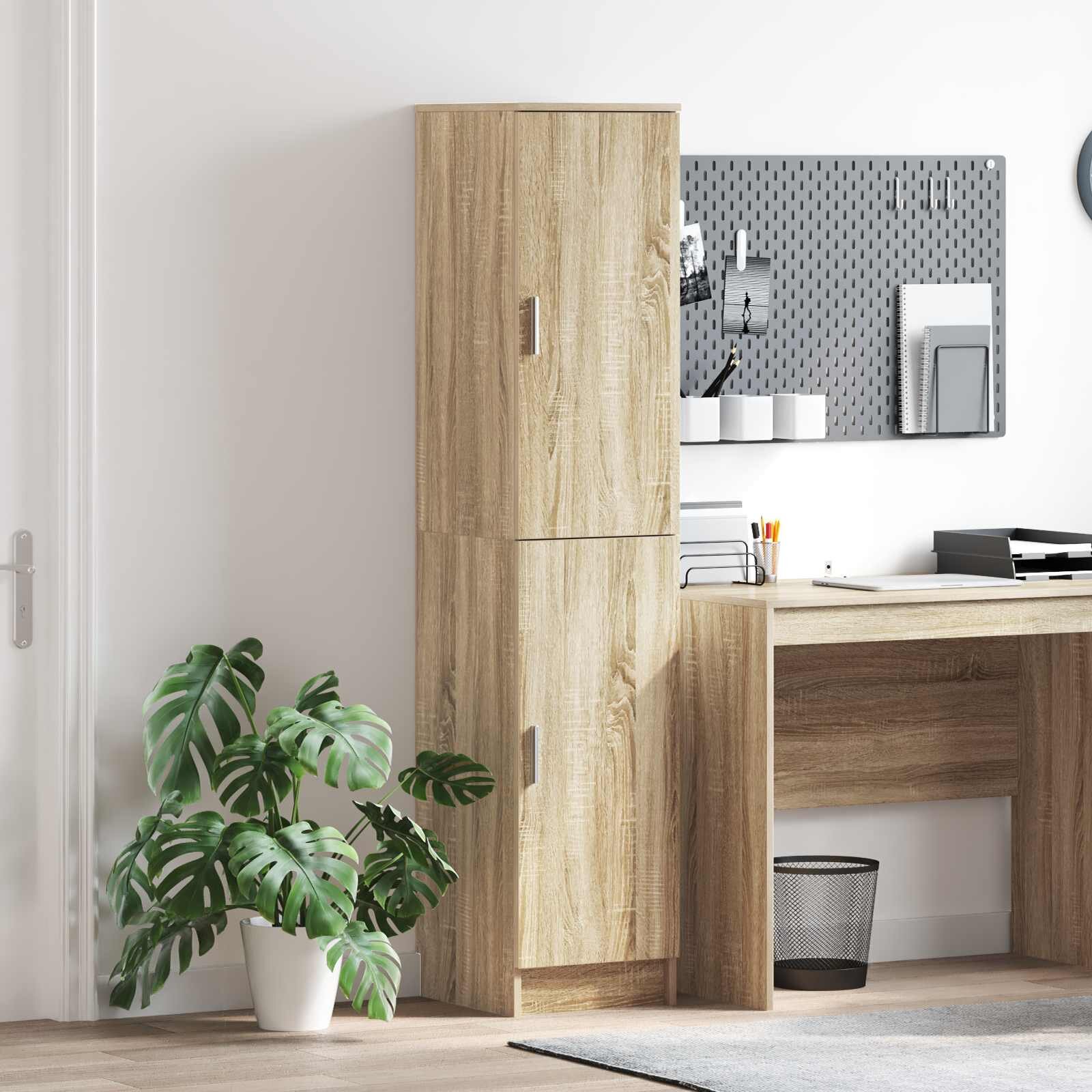 vidaXL Висок шкаф Сонома дъб 35 x 39 x 168 см