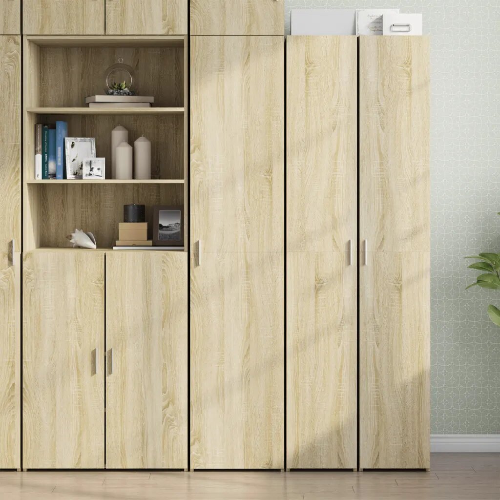 vidaXL Висок шкаф сонома дъб 40x425x185 см инженерно дърво