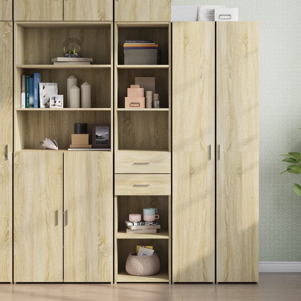 vidaXL Висок шкаф сонома дъб 40x425x185 см инженерно дърво
