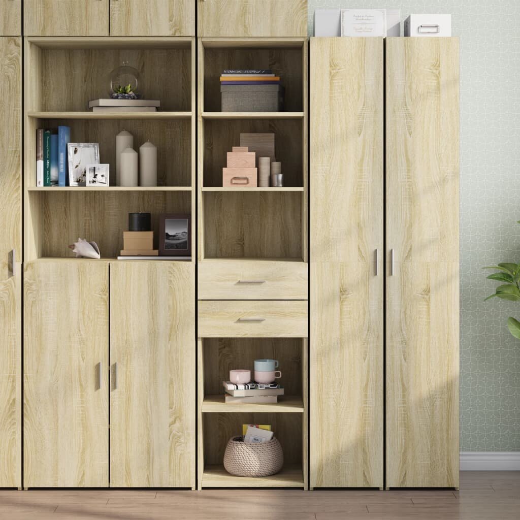 vidaXL Висок шкаф сонома дъб 45x425x185 см инженерно дърво