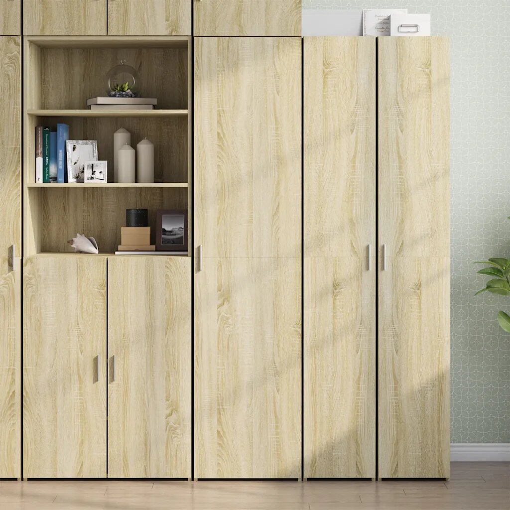 vidaXL Висок шкаф сонома дъб 45x425x185 см инженерно дърво