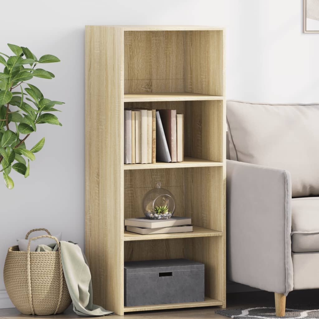vidaXL Висок шкаф сонома дъб 50x41x124 см инженерно дърво