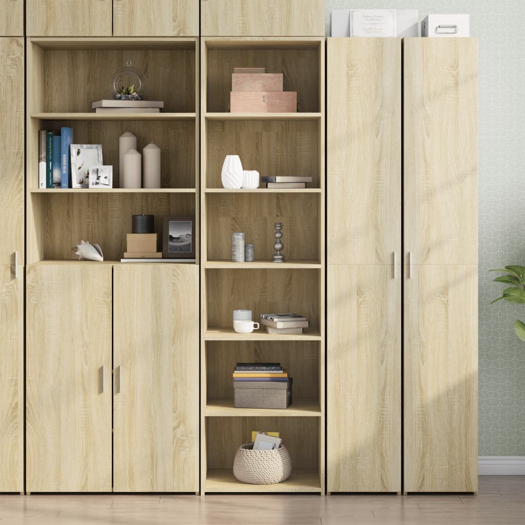 vidaXL Висок шкаф сонома дъб 50x41x185 см инженерно дърво