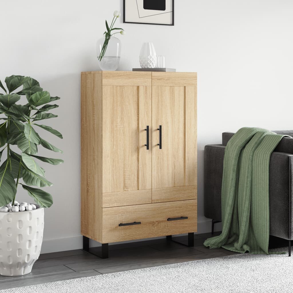 vidaXL Висок шкаф сонома дъб 695x31x115 см инженерно дърво