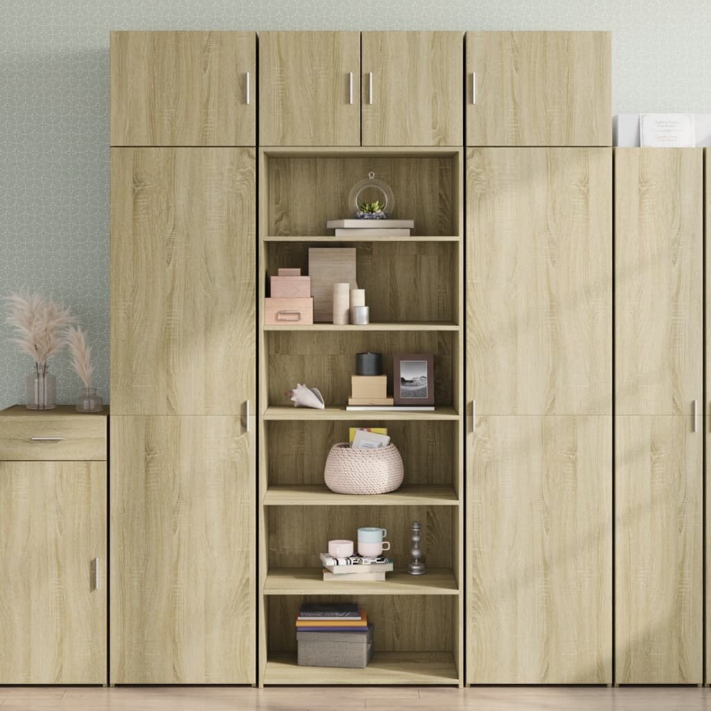 vidaXL Висок шкаф сонома дъб 70x41x185 см инженерно дърво