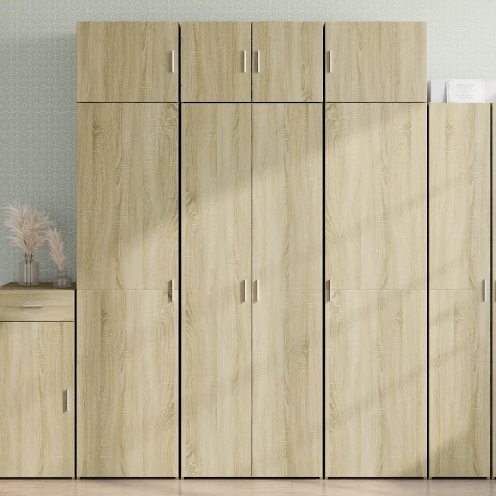 vidaXL Висок шкаф сонома дъб 70x425x185 см инженерно дърво