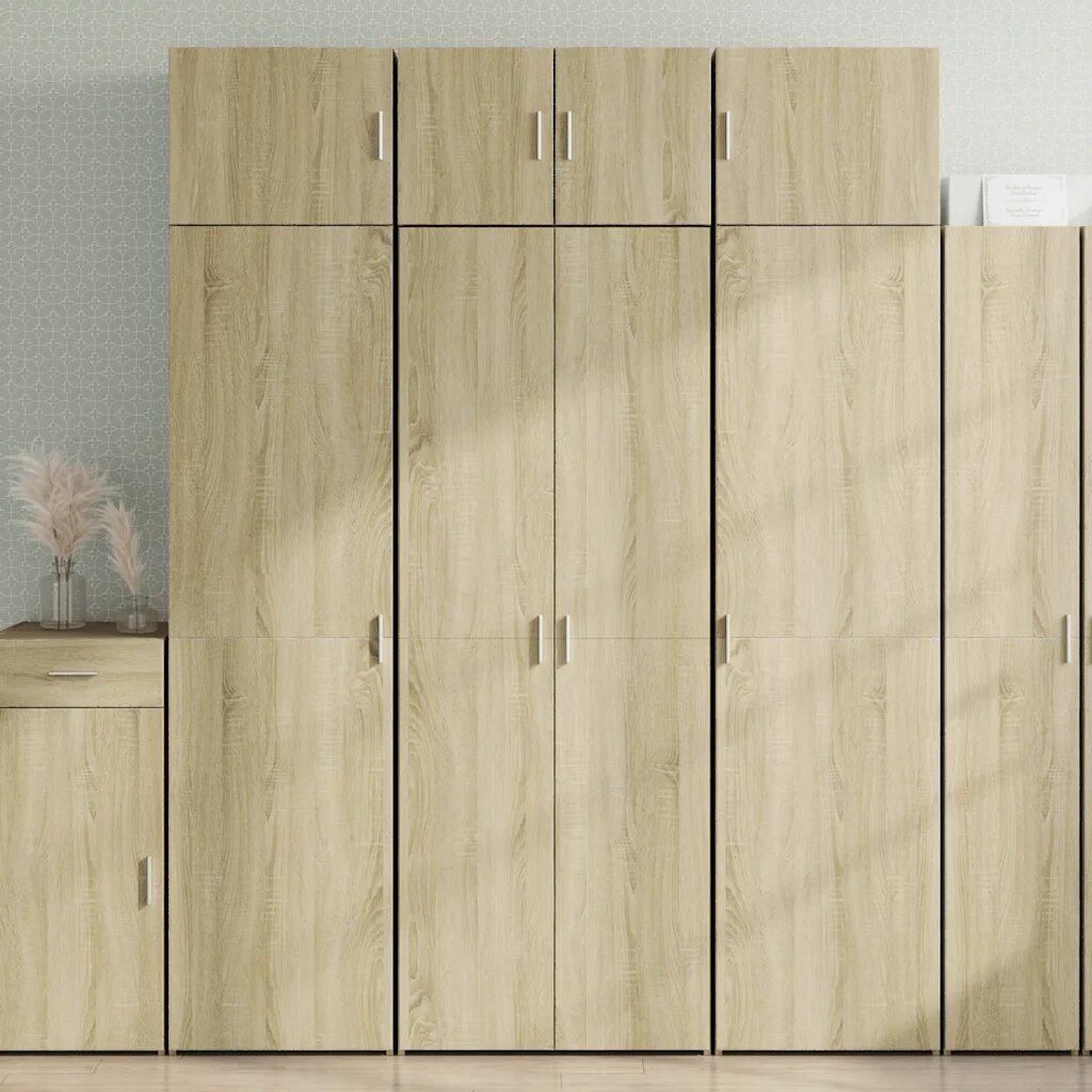 vidaXL Висок шкаф сонома дъб 70x425x185 см инженерно дърво