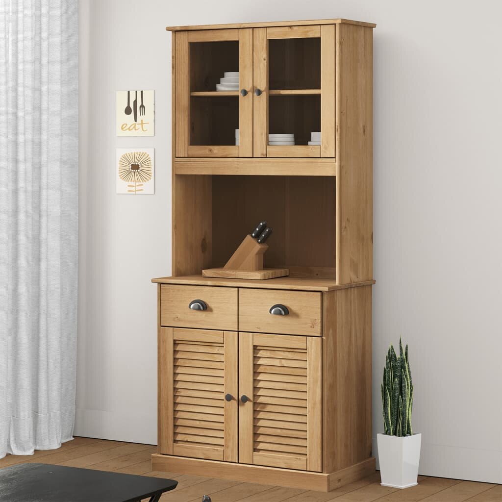 vidaXL Висок шкаф VIGO 78x40x175 см бор масив
