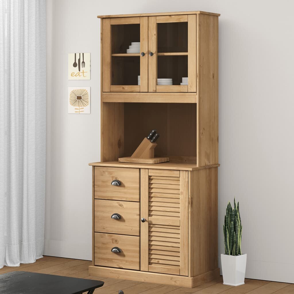 vidaXL Висок шкаф VIGO 78x40x175 см бор масив
