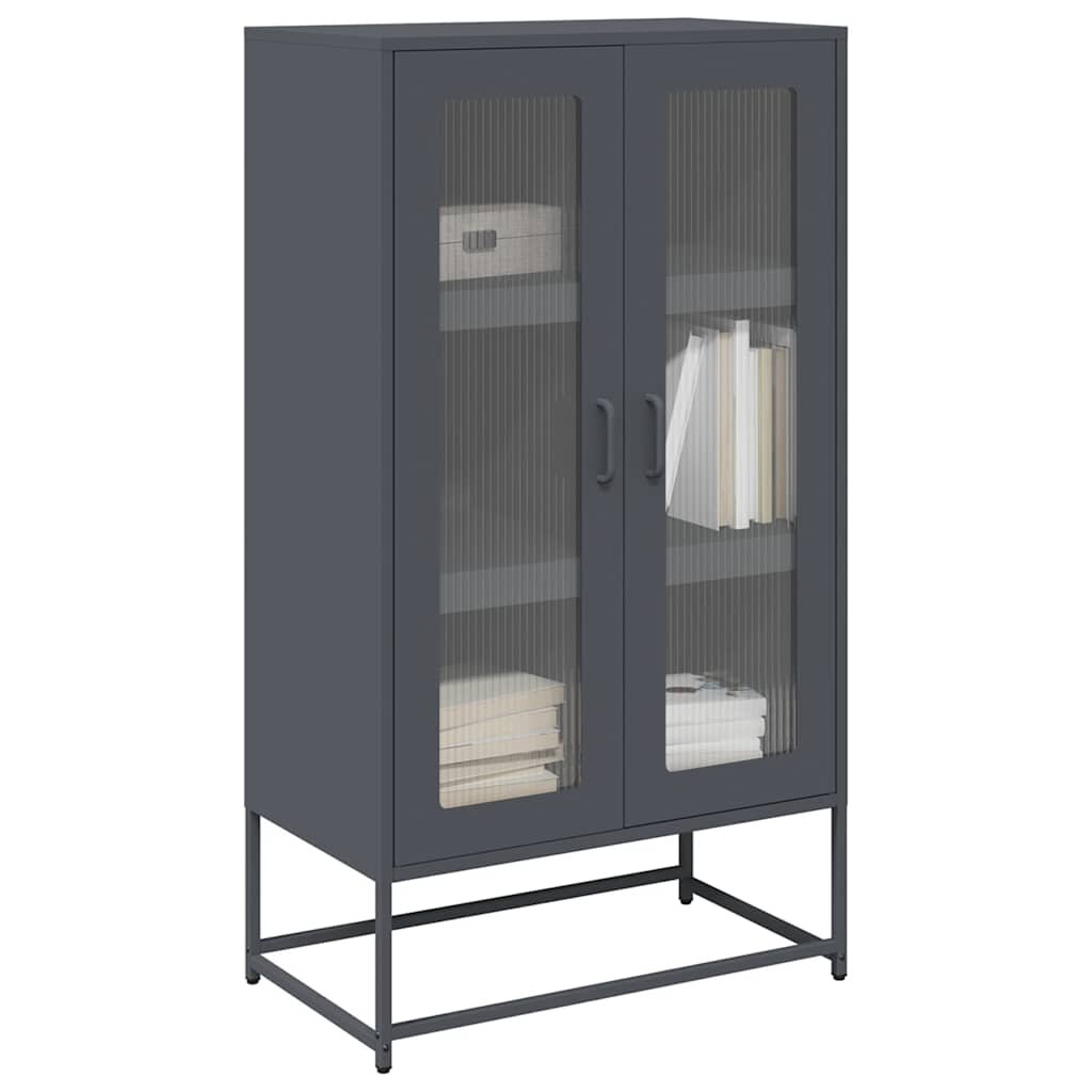 vidaXL Висока дъска антрацит 68x39x123 cm Стомана