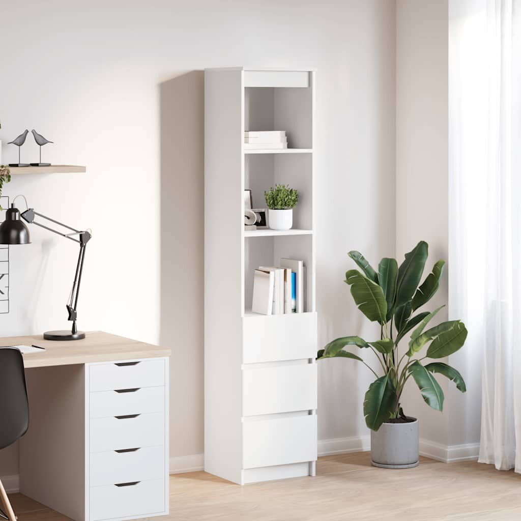 vidaXL Висока дъска бяла 375x35x180 см инженерно дърво