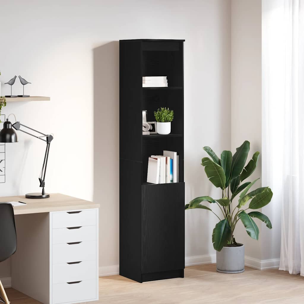 vidaXL Висока дъска Черен дъб 375x35x180 см инженерно дърво